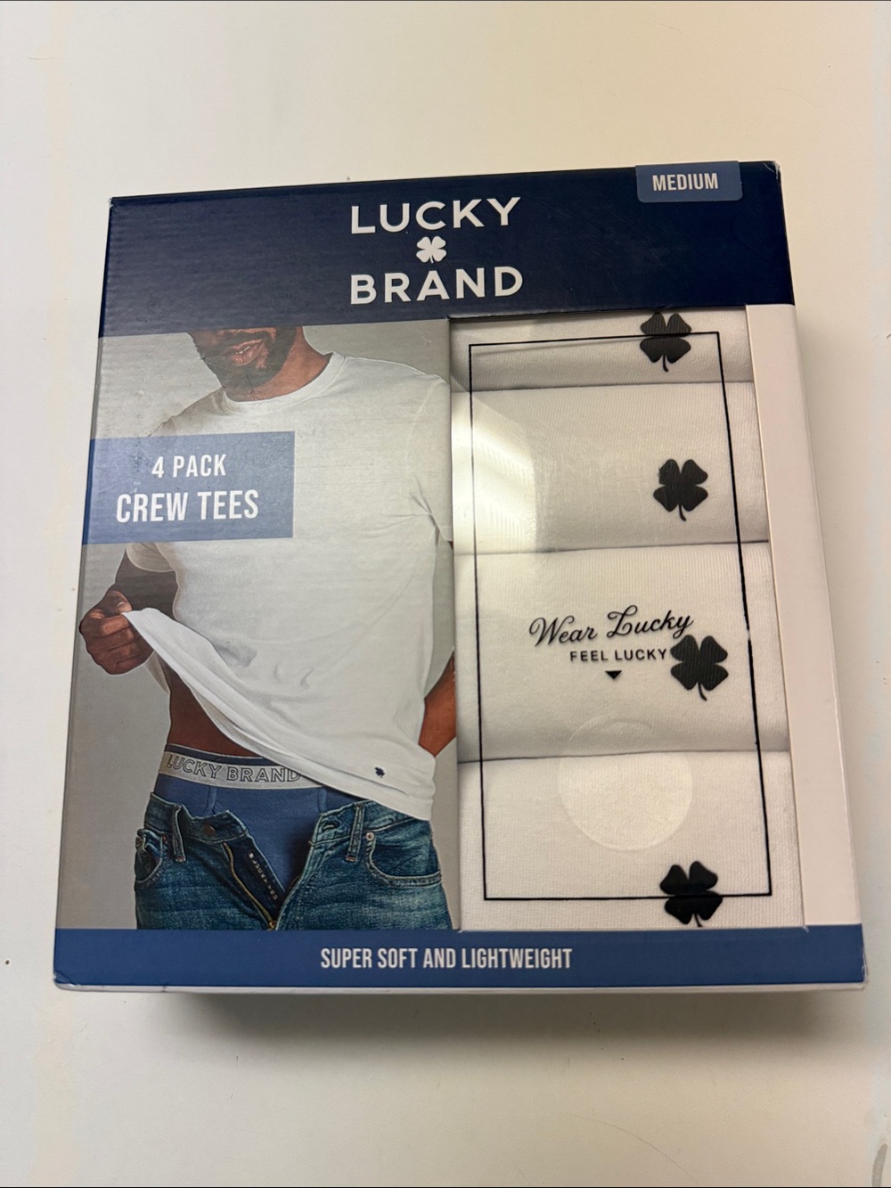 Lucky Brand White Short Sleeve Crew Tees - 4 Pack